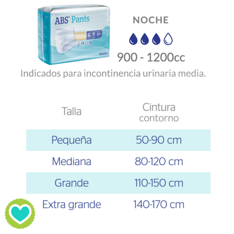 Image of ABS Pants Noche Braga Pañal (900 ml - 1200ml) Talla P a XG (60 o 80 unidades)