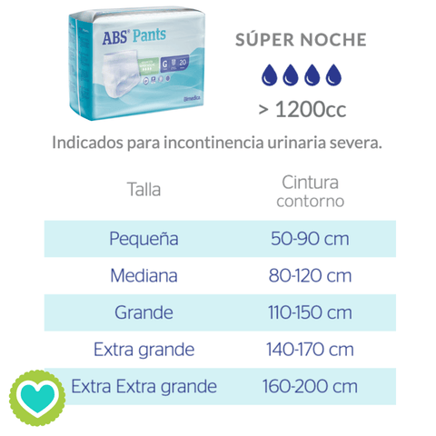 Image of ABS Pants Super Noche Braga Pañal Talla XG 80 Unidades
