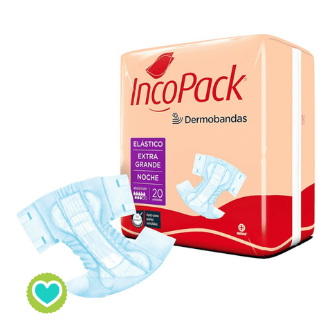 Image of Incopack Pañal elástico Talla XL Noche 80 und