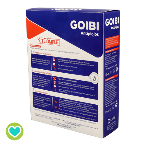 Image of Goibi Tratamiento pediculicida 125ml+125ml Lendrera metálica Gorro de regalo.