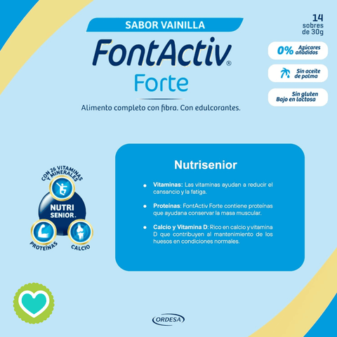 Image of FontActiv Forte Sabor Vainilla 14 sobres