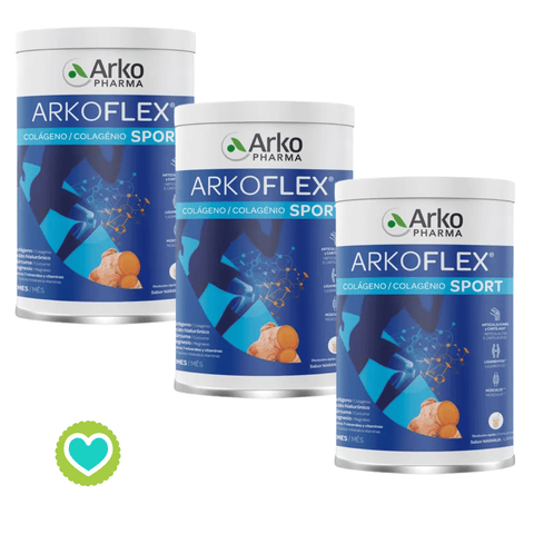Image of Arkopharma Arkoflex Colágeno Sport Sabor Naranja Pack 3x390g