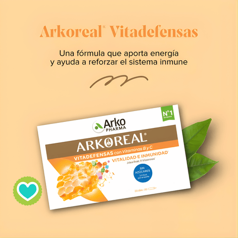 Image of Arkopharma ArkoReal Vitadefensas Vit. B y C SIN AZÚCAR Pack 4 x 20 Ampollas