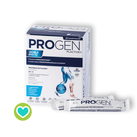 Image of Progen Plactive Doble Efecto 30 o 90 sobres – Complemento alimenticio con colágeno y vitamina C