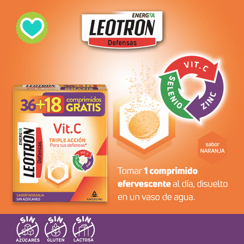 Image of Leotron VItamina C Pack 3 x (36 +18 Comprimidos GRATIS)