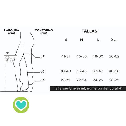 Image of Farmalastic (Antes Medialast) Media Larga Compresión Fuerte Blonda Color Beige Talla de la S a la 3XL