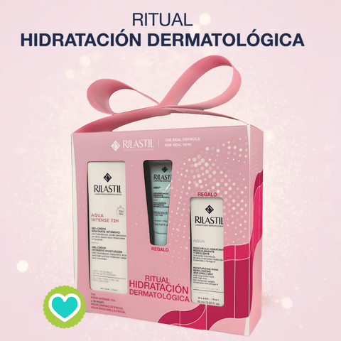 Image of Rilastil Pack Regalo Aqua Gel-Crema Intense 72h 40ml +Aqua Mascarilla Hidratante 15ml + Aqua Limpiador Facial Hidratante 15ml