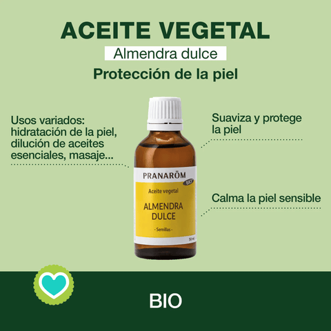 Image of Pranarom Aceite de Almendra Dulce Puro y Bio 50 ml