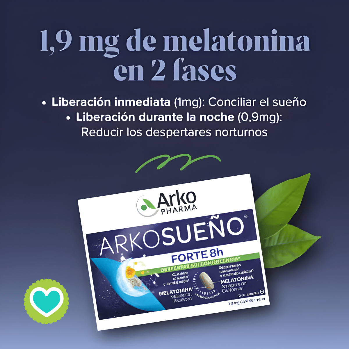 ARKOSUEÑO FORTE 8H  30 comp. Bicapa x 2