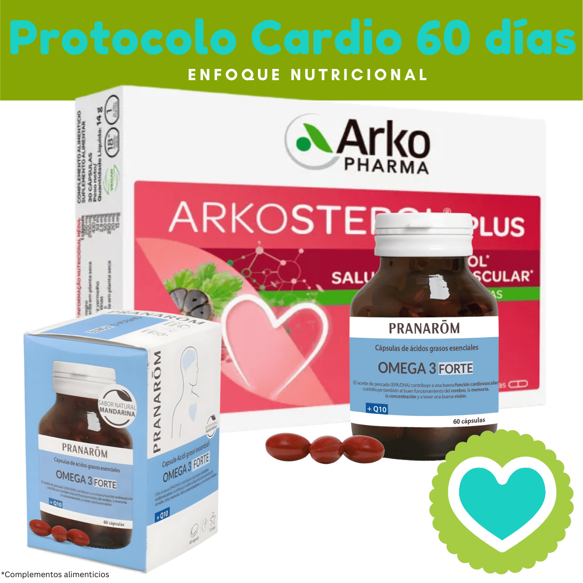 Protocolo Cardio 60 días con Arkosterol y Omega 3 – Enfoque nutricional cardiovascular