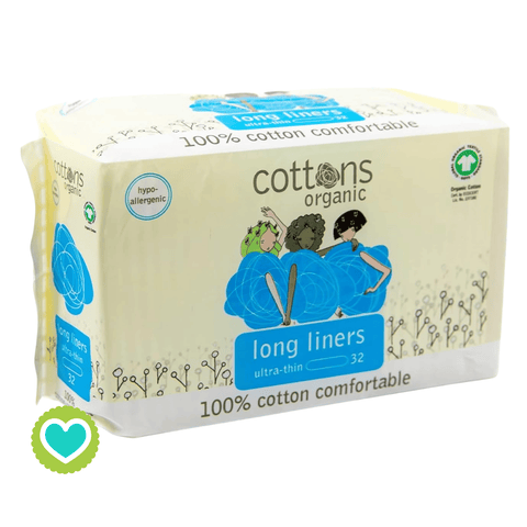 Image of Salvaslips Largos 100% Algodón - Cottons Organic - 32 unidades