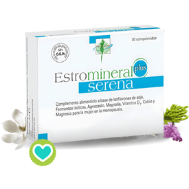 Estromineral Plus Serena 30 o 90 Comprimidos – Complemento Alimenticio con Isoflavonas y Magnesio