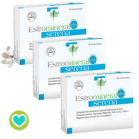 Estromineral Plus Serena 30 o 90 Comprimidos – Complemento Alimenticio con Isoflavonas y Magnesio