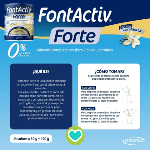 Image of Fontactiv Forte Vainilla Pack 6 x 800g