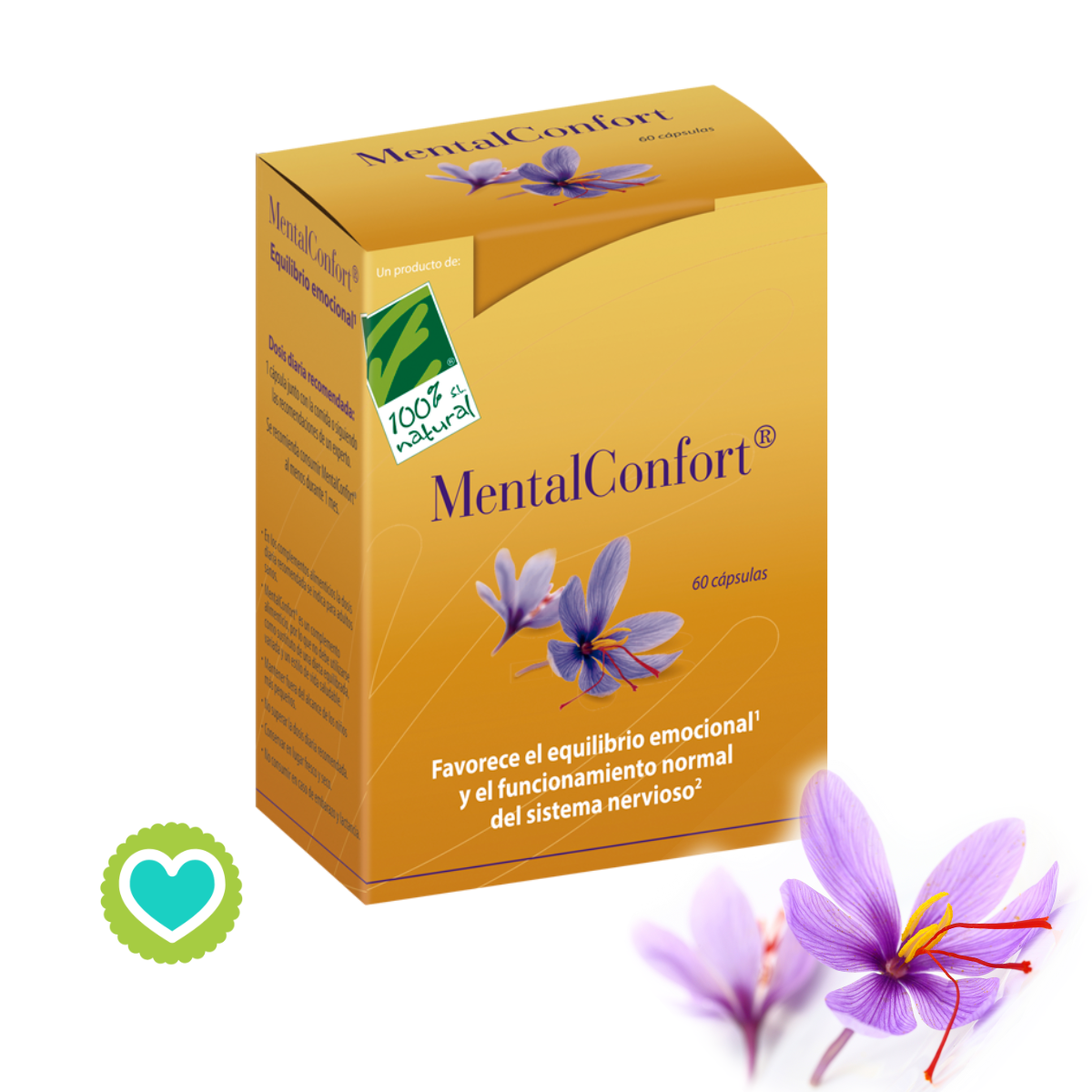 100% Natural MentalConfort 60 Cápsulas