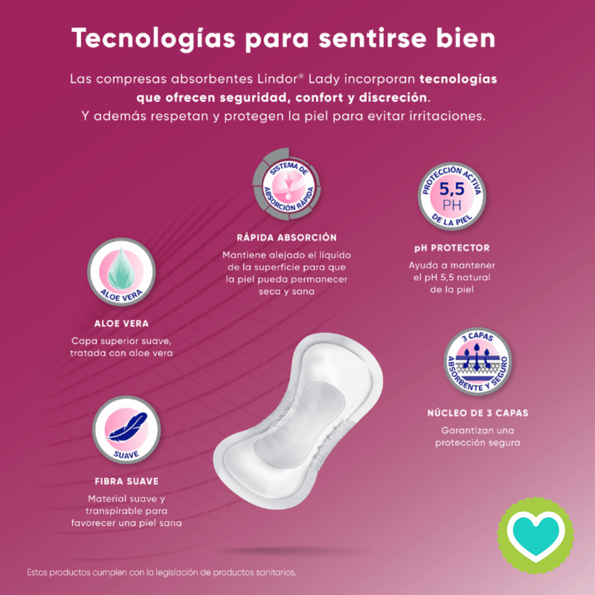Lindor Lady Pad 3 Gotas Normal 14 Unidades