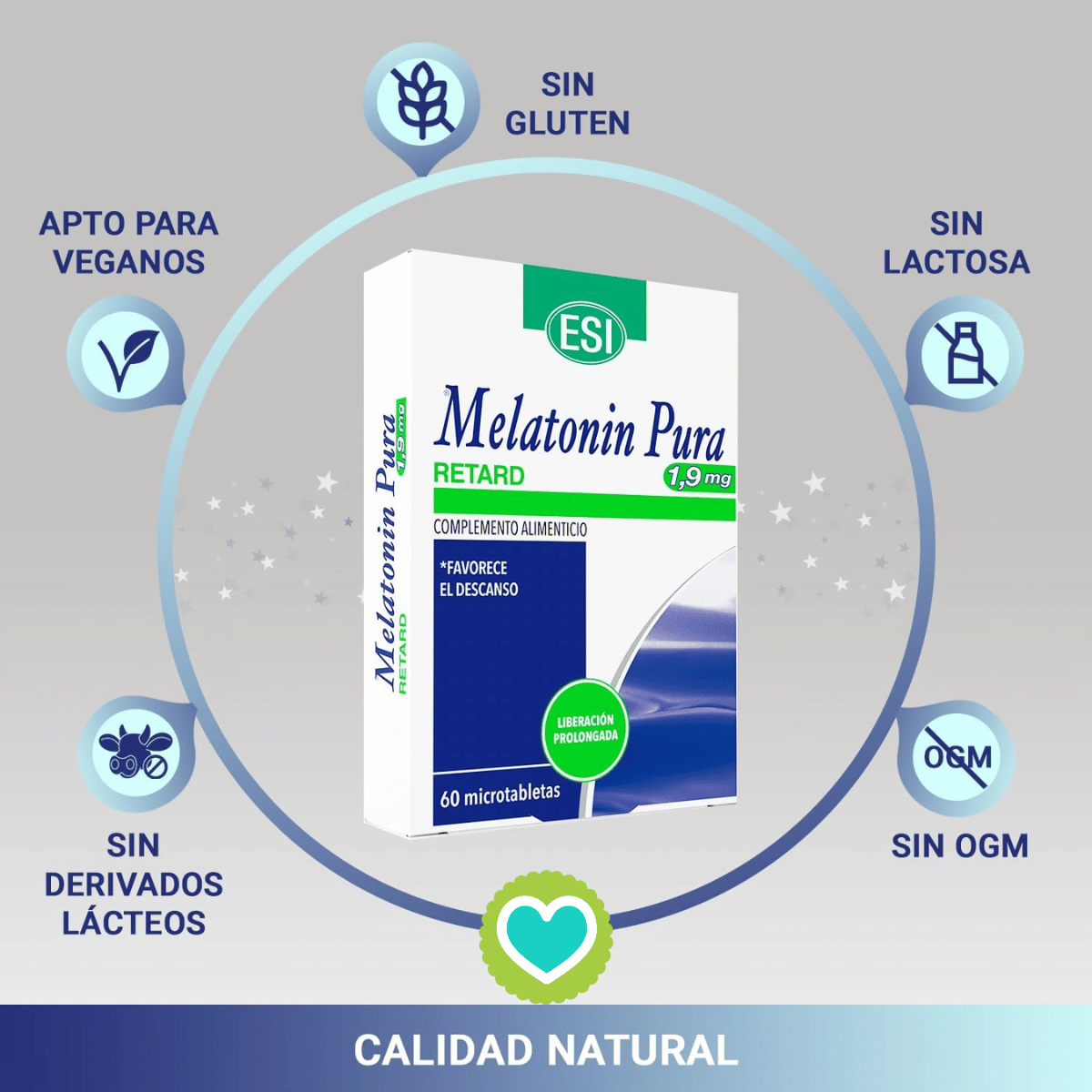 Melatonin Pura Retard 1,9mg 60 Microtabletas