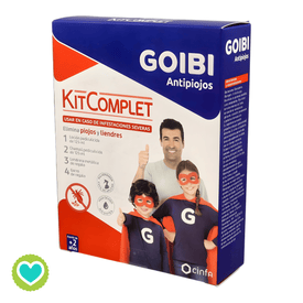Goibi Tratamiento pediculicida 125ml+125ml Lendrera metálica  Gorro de regalo.