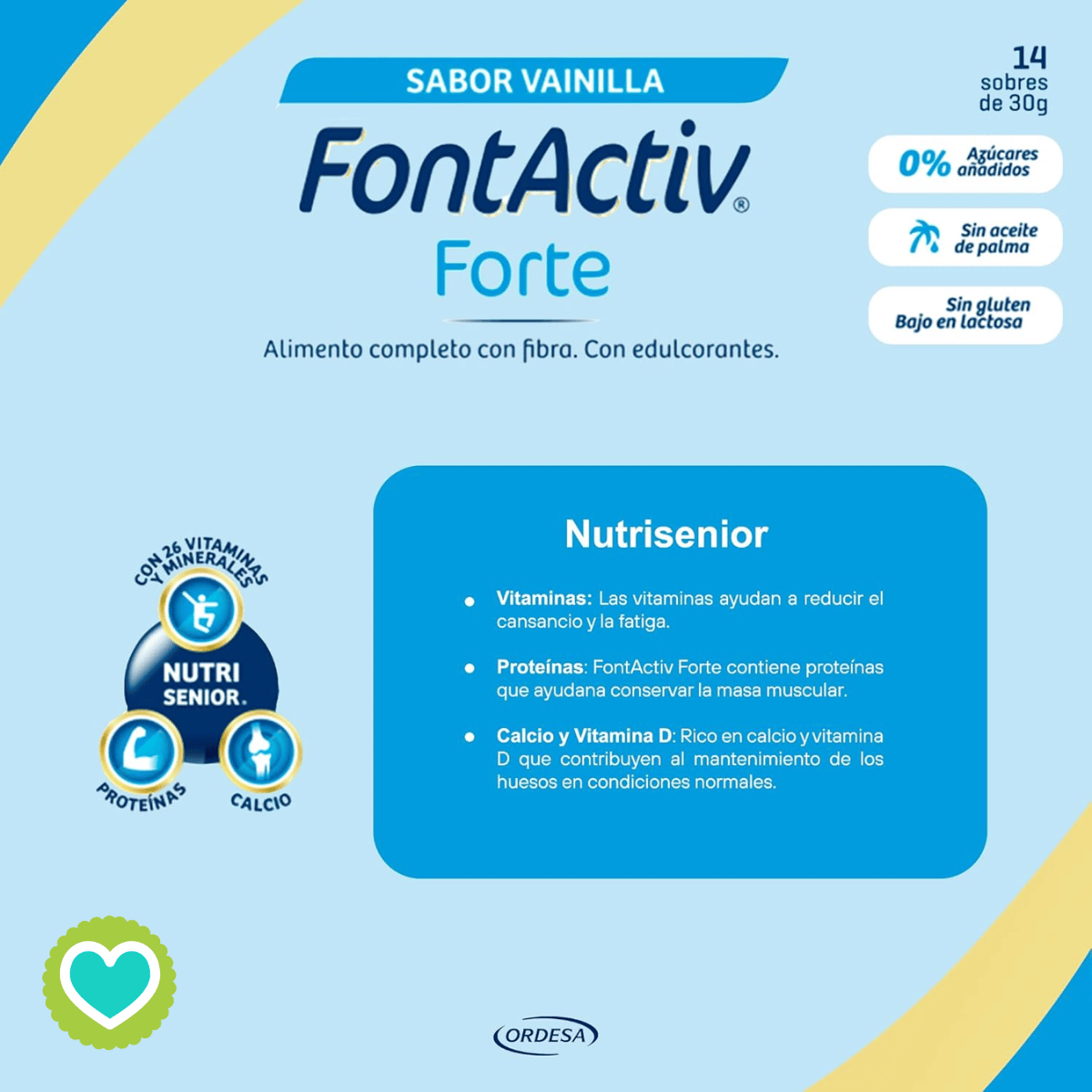 FontActiv Forte Duplo Sabor Vainilla 3x14 sobres