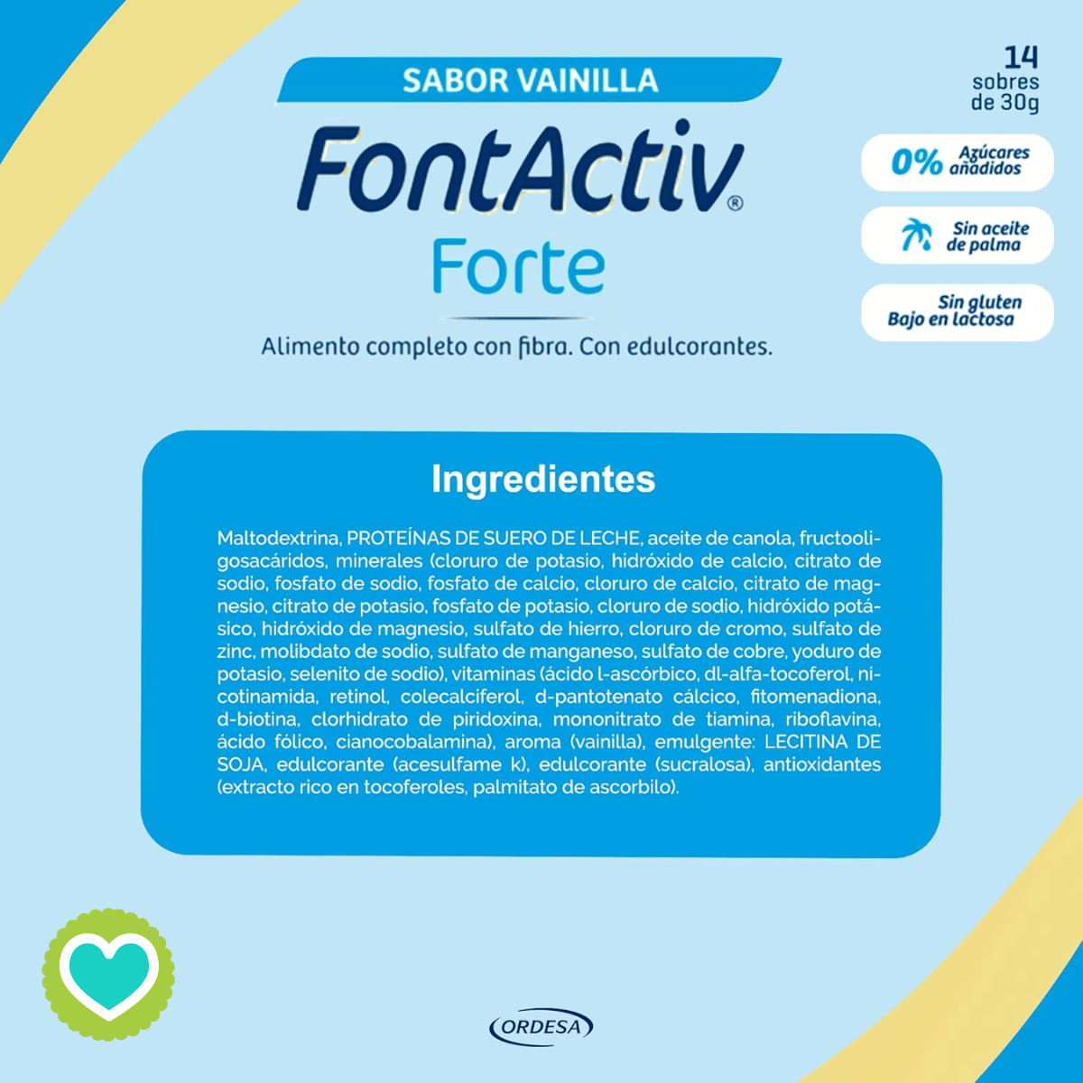 FontActiv Forte Duplo Sabor Vainilla 3x14 sobres