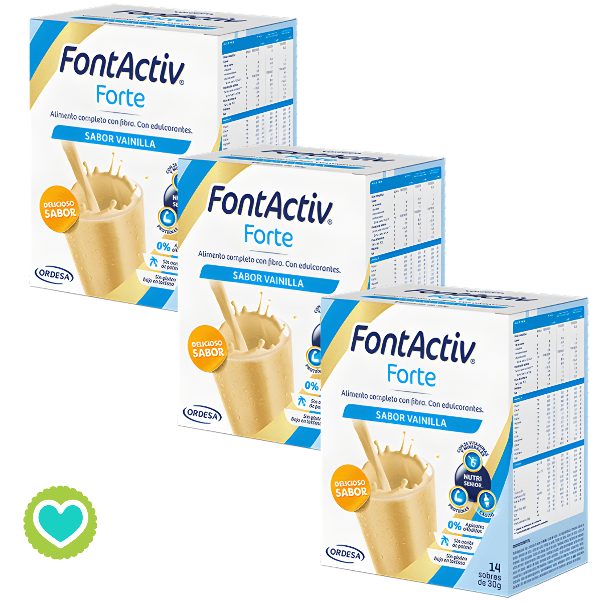 FontActiv Forte Duplo Sabor Vainilla 3x14 sobres