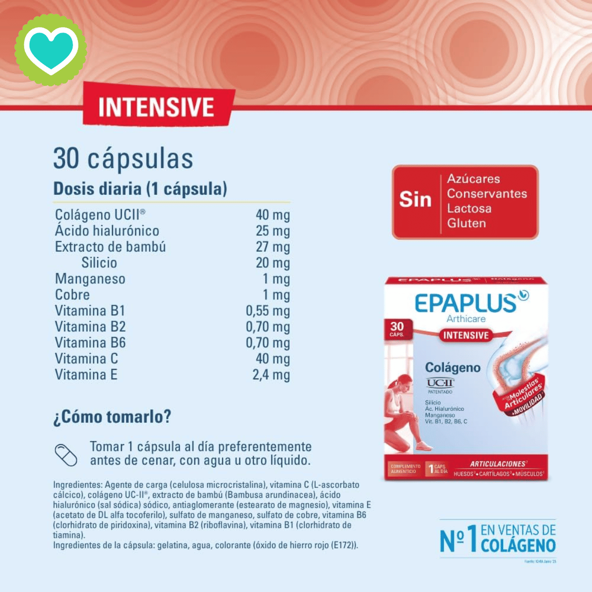 Epaplus Arthicare Intensive UCII Pack 3 x 30 Comprimidos