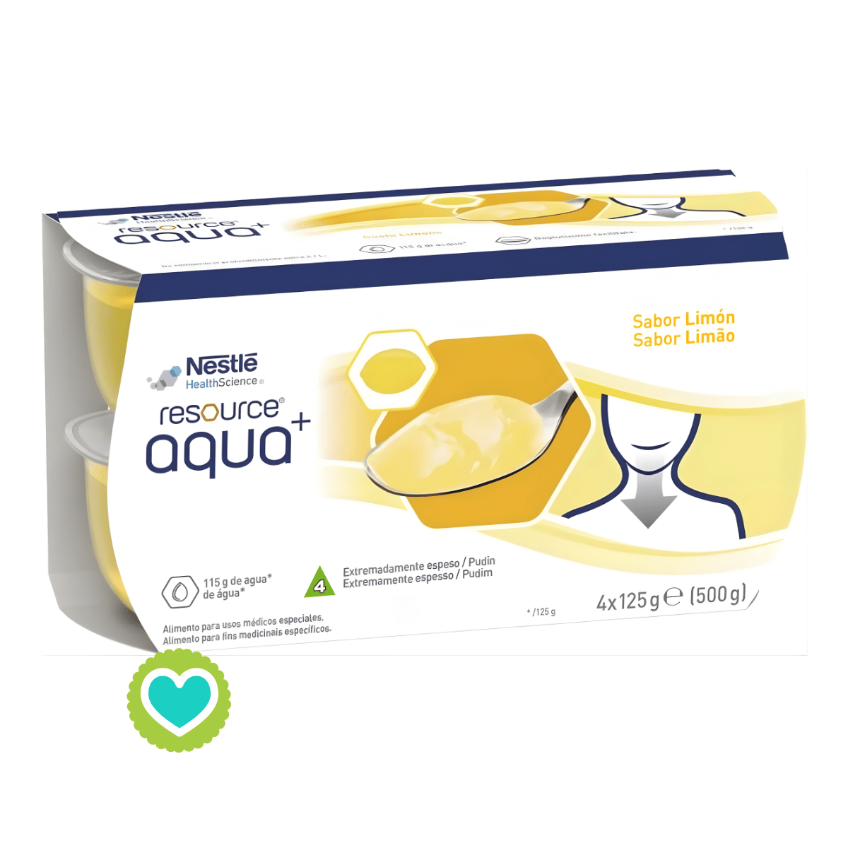 Nestlé Resource Agua Gelificada Sabor Limón 4x125g