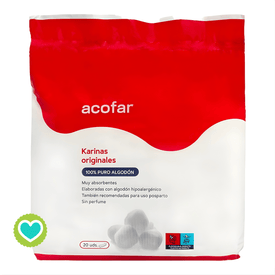 Acofar Karinas Compresas 100% Algodón 20 uds