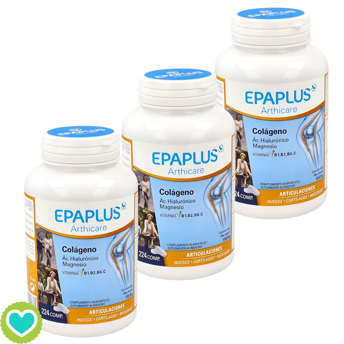 Epaplus Colágeno + Ac. Hialurónico + Magnesio Pack 3 x 224 Comprimidos