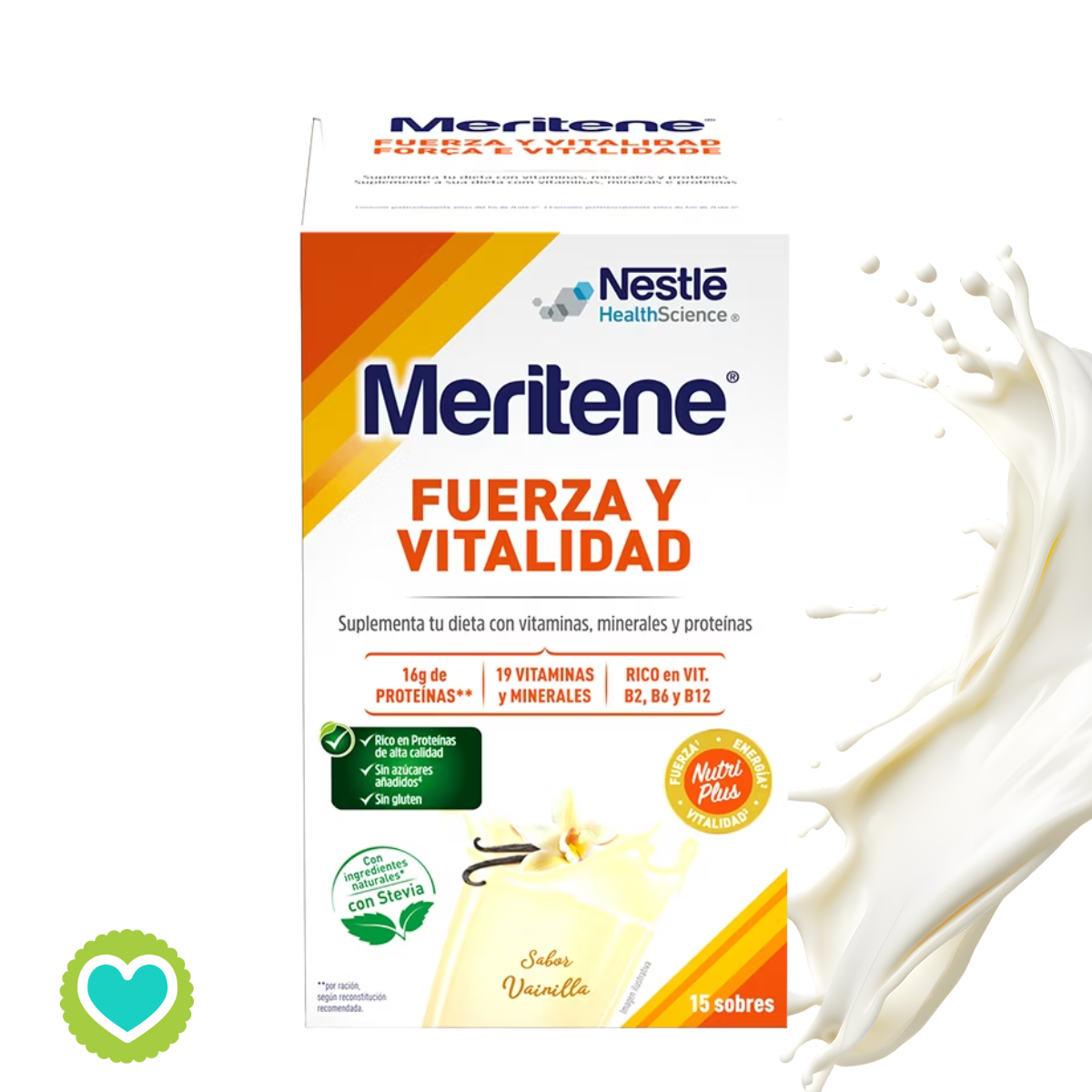Meritene Polvo Vainilla Pack 3 x 15 Sobres 30gr