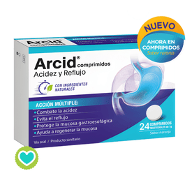 Arcid Acidez y Reflujo 24 Comprimidos Masticables