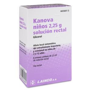 Kanova Niños 1.8ml Solución Rectal 6 Enemas 2.5ml