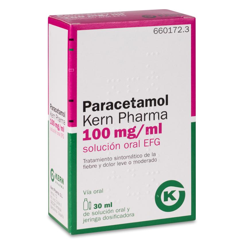 Paracetamol Kern EFG 100mg/ml solución oral 30ml