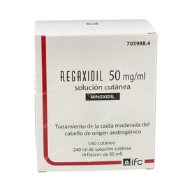 Regaxidil 50 mg/ml 4 Frascos 60 ml