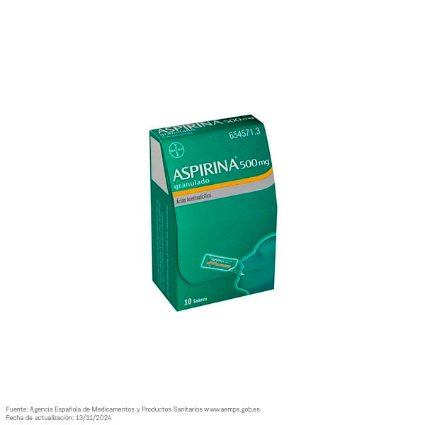 Aspirina 500mg 20 sobres granulado