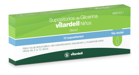 Supositorios Glicerina Vilardell Infantil 1.58g 12 Supositorios Blister