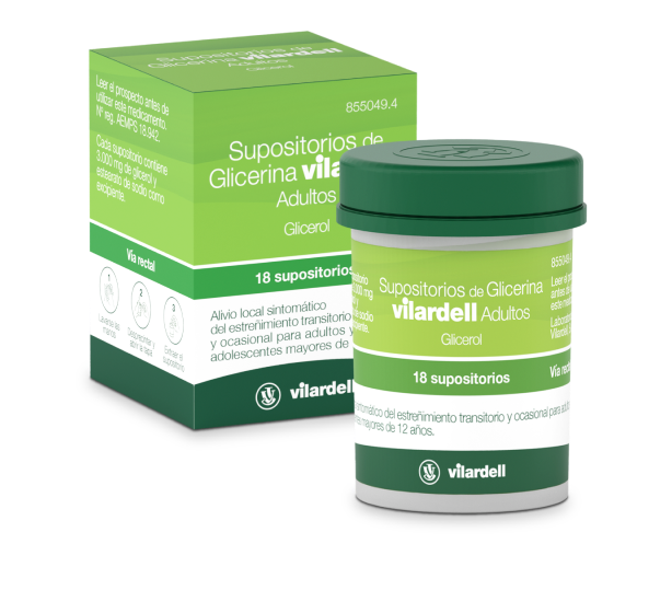 Supositorios Glicerina Vilardell Adultos 18 Supositorios