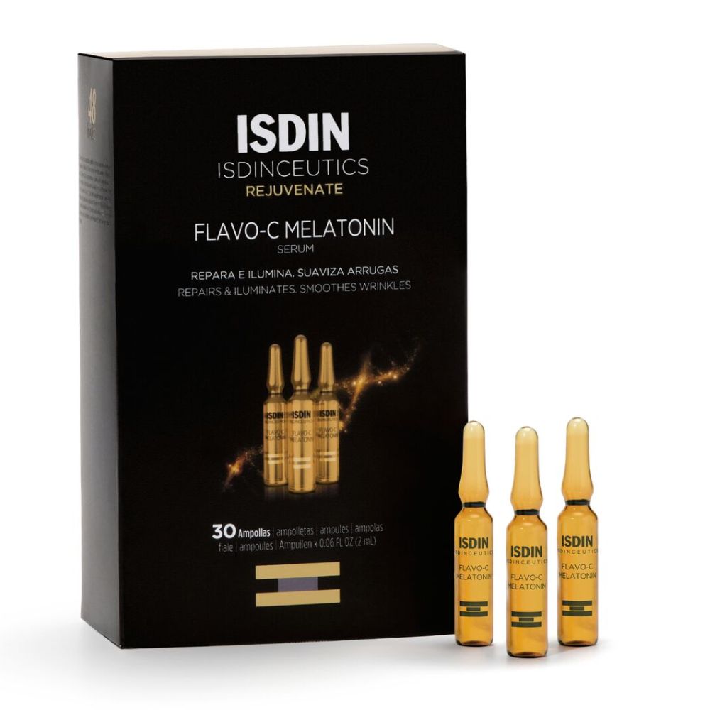 Isdinceutics Flavo-C Melatonin Sérum Reparador Noche 30 Ampollas