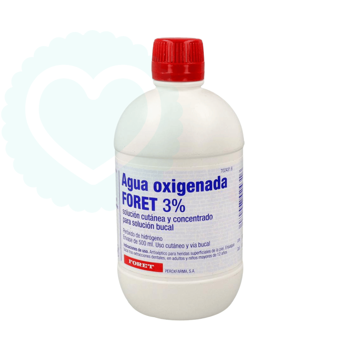 Agua Oxigenada Neutra Estabilizada Foret 30mg/ml Solución Tópica 500ml