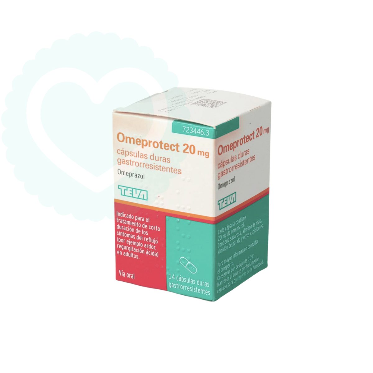 Omeprazol Omeprotect 20 mg 14 Cápsulas Gastrorresistentes (Frasco)