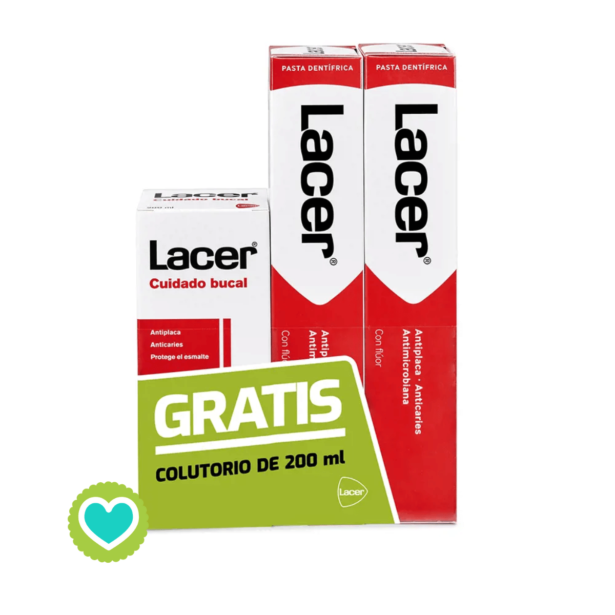Pack Lacer Pasta Dental 2x125ml + Colutorio 200ml de Regalo