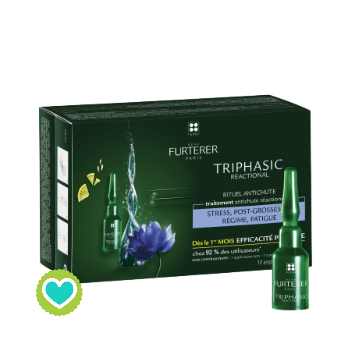 Rene Furterer Triphasic Reactionnel Caída Reaccional 12 ampollas