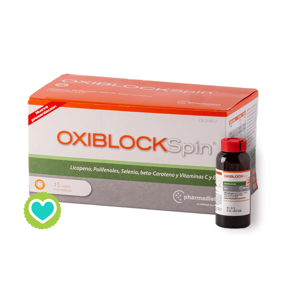 Oxiblock Spin 15 Viales