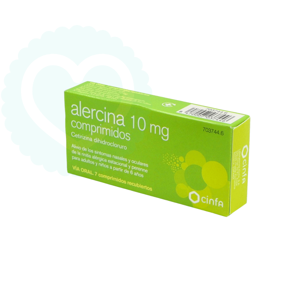 Alercina 10mg 7 Comprimidos Recubiertos