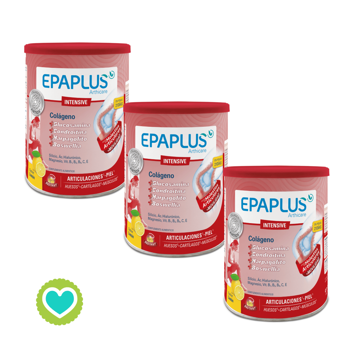 Epaplus Colágeno Antiox Intensive Polvo Pack 3 x 284g Sabor Limón