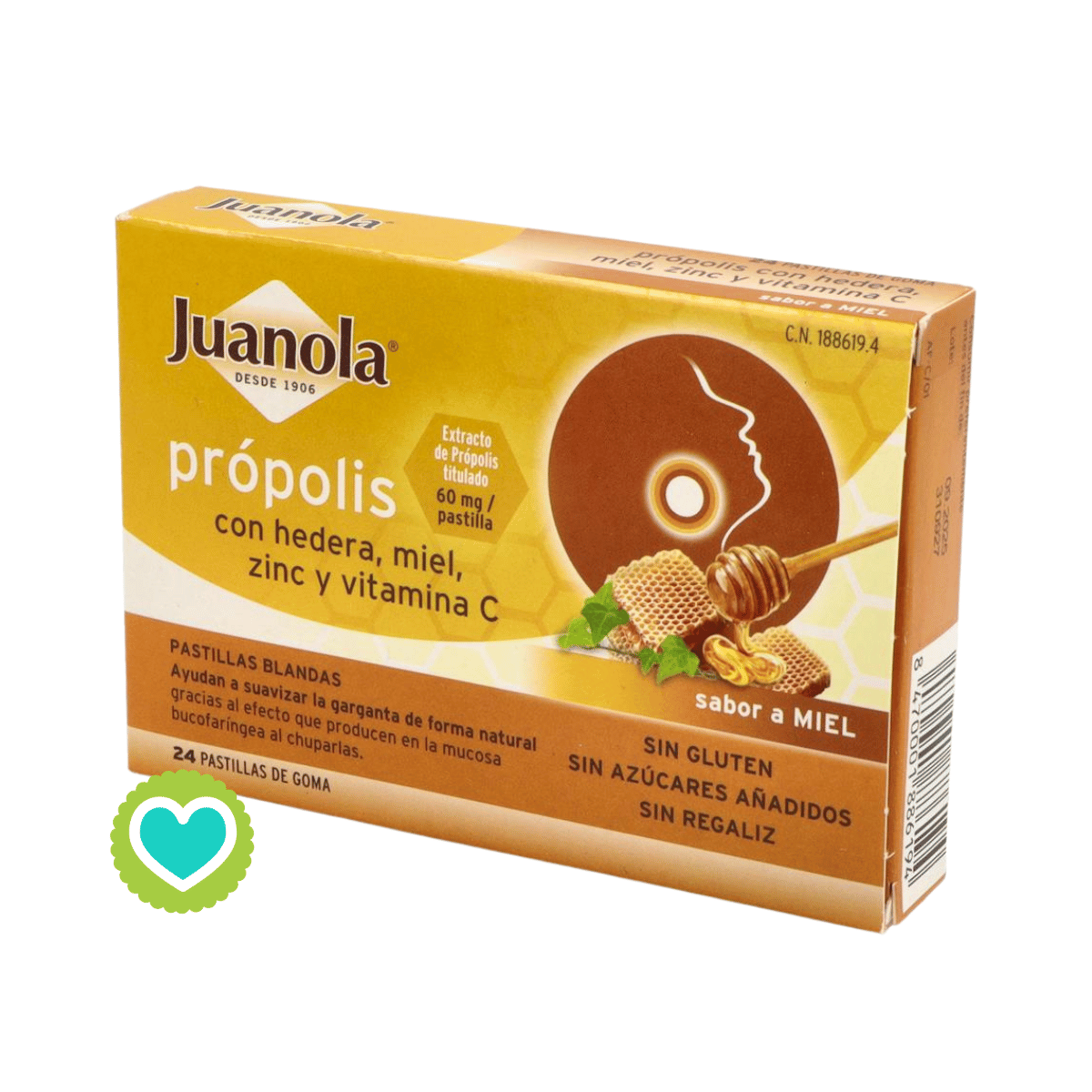 JUANOLA Pastillas blandas Própolis Miel 24 Pastillas de Goma