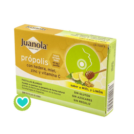 JUANOLA Pastillas blandas Própolis Miel y Limón 24 pastillas