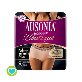 Ausonia Discreet Boutique Plus Talla Mediana 9 Unidades