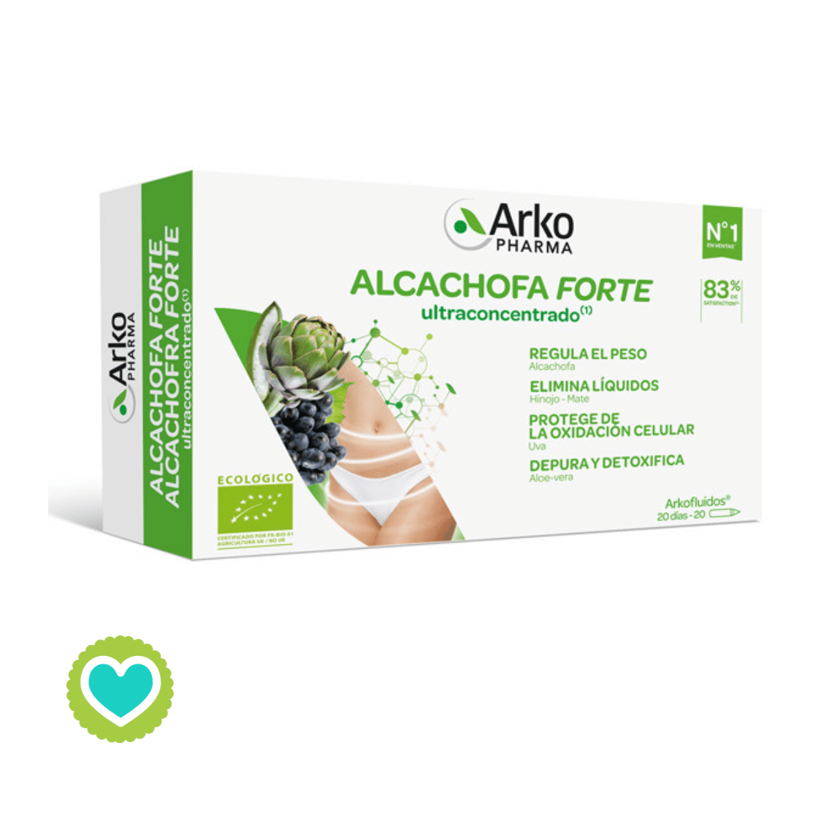 Arkofluido Alcachofa Forte + Aloe Vera 20 ampollas