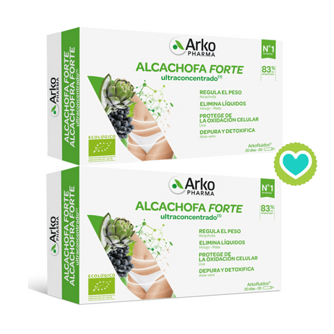 Image of Arkofluido Alcachofa Forte + Aloe Vera Pack 2 x 20 ampollas